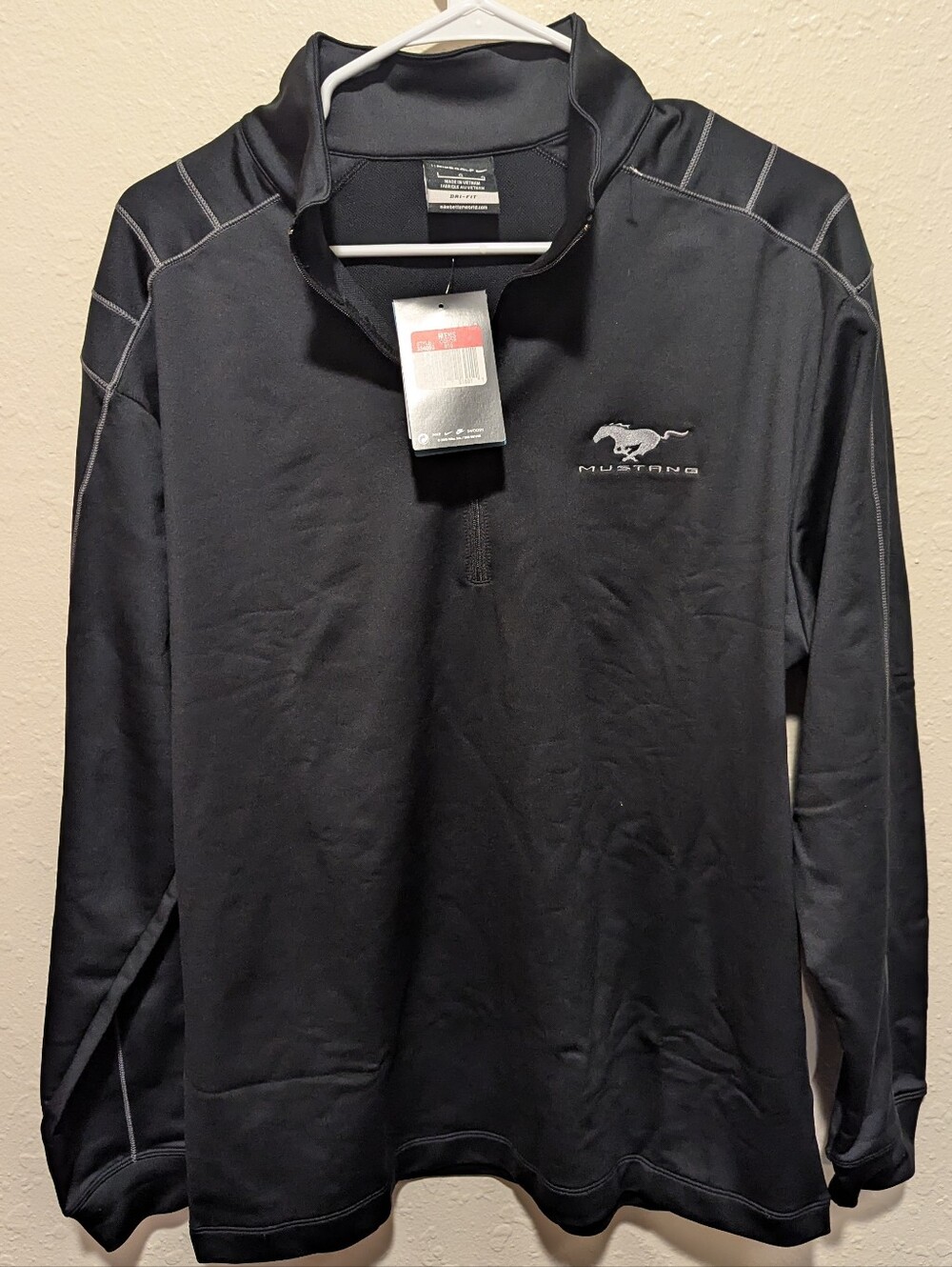 Nike Golf Dri-FIT 1/4 Zip Pullover Ford Mustang Logo Men's Black NWT Size Xl
